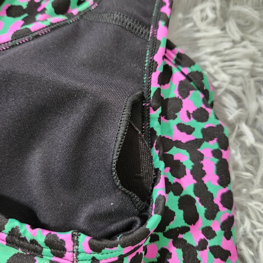 Fabletics Green And Pink Leopard Print On The Go … - image 4